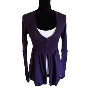 AMERICAN EAGLE OUTFITTERS Purple Scoop Cardigan